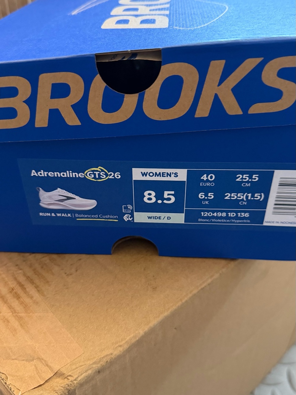 Brooks Adrenaline GTS 26 Women's Running Shoes - White/Blue